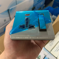 ABUK Interrupteurs à bascule muraux de haute qualité pour la maison au Royaume-Uni, 250V 10A 13A, en métal et acier inoxydable, interrupteur et prise électriques