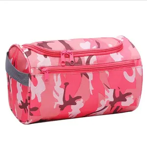 Portable Bath Wash Cosmetic Storage Case With Hook Hanging Basic Makeup Bag For Women