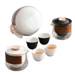 Juego de té de viaje de EVA de fibra de carbono OEM, bolsa de caja portátil con cremallera blanca redonda para la famosa marca Francesa de <span class=keywords><strong>coñac</strong></span> promocional - Product Image 5