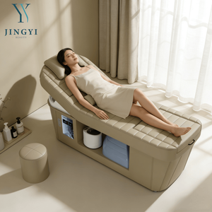 Sillón de Lavado de Cabello con Respaldo Reclinable, Camilla de Spa para Lavado de Cabeza, Masaje de Pies Tailandés, Pedicura, Lavado de Cabello, Lavabo de Salón de Belleza, Cama de Spa - Product Image 1