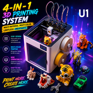 <span class=keywords><strong>Impresora</strong></span> <span class=keywords><strong>3D</strong></span> FDM Snapmaker U1 de Cuatro Extrusores, Alta Velocidad 500mm/s, Gran Tamaño de Impresión 270mm * 270mm * 270mm, Multicolor Automática - Product Image 1
