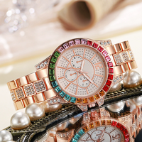 Montre Hip Hop Diamant Homme, Bracelet Maille Cubaine, Montre Décontractée Femme, Montres en Cristal, Bijoux Rapper pour Homme YuSa1480
