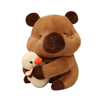 Peluche Capybara Mignonne en Forme de Canard, Poupée en Peluche Animaux Mignons, Rembourrage Coton PP, Emballage Sac OPP en Maille, Vente Directe Usine OEM/ODM pour Cadeaux Enfants