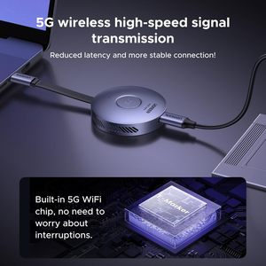 UGREEN Émetteur <span class=keywords><strong>HDMI</strong></span> sans fil magnétique USB C, Récepteur USB C vers <span class=keywords><strong>HDMI</strong></span> 1080P 60Hz Transmission 5G pour le streaming vidéo et audio - Product Image 4
