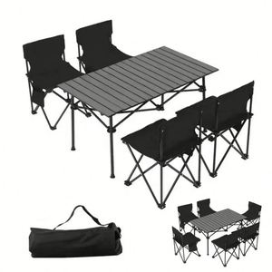 Kit de table et chaise pliantes robustes pour le camping et les pique-niques en plein air - Product Image 1