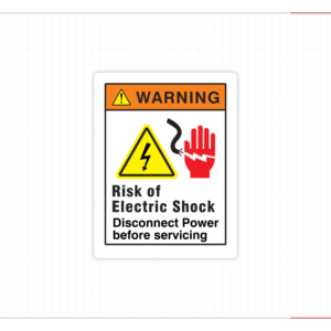 Etiqueta Adhesiva de Advertencia de Descarga Eléctrica, Mate, Resistente a Arañazos y al Calor, para Desconectar la Energía, Alto Voltaje Eléctrico - Product Image 1
