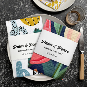 Serviettes de cuisine en tissu imprimé numérique, idéales pour les cadeaux et les articles promotionnels avec un attrait confortable - Product Image 1
