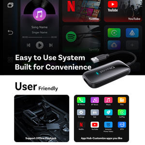 Adaptador Inalámbrico Portátil <span class=keywords><strong>Ottocast</strong></span> Más Rápido para CarPlay y <span class=keywords><strong>Android</strong></span> <span class=keywords><strong>Auto</strong></span> Wifi Carplay Aibox Modelo CA515-T con 1 Año de Garantía para Coches - Product Image 4