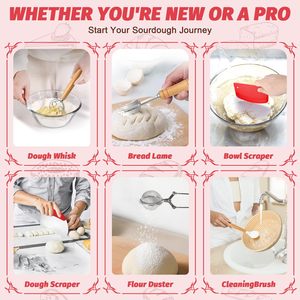 Kit de Iniciación para <span class=keywords><strong>Pan</strong></span> de Levadura Natural con Banneton Redondo y Ovalado, Cesta de Fermentación, Tarro de Iniciación y Herramientas para Hacer <span class=keywords><strong>Pan</strong></span> para Principiantes - Product Image 5