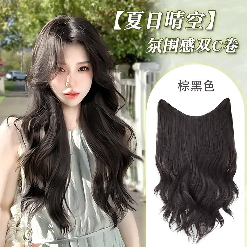 แฮร์เอ็กซ์เทนชันแบบเลเยอร์ที่ให้ความรู้สึกหรูหราและมีสไตล์ [สีน้ำตาล/สีดำ]