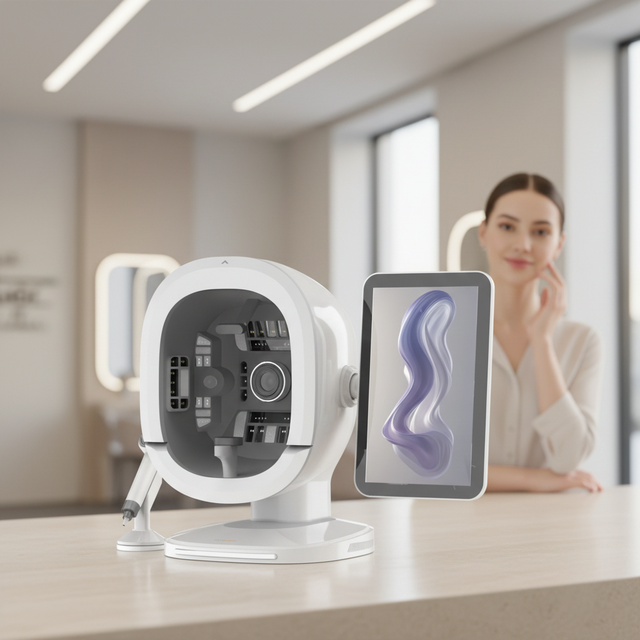 Professional 2 In 1 AI Skin Analyzer 3D Digital Face Scanner With Multiple Spectrums For Facial Skin Diagnosis