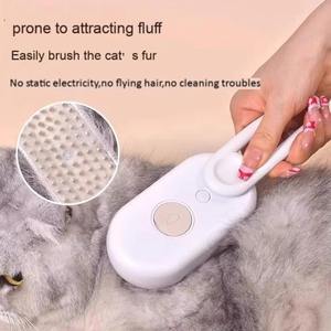 Peigne de massage électrique rechargeable USB pour animaux de compagnie, en silicone, avec système de pulvérisation pour le toilettage des chats et des chiens – Offre spéciale - Product Image 5