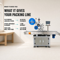 Machine d'étiquetage automatique de surface plate en acier inoxydable de qualité industrielle pour ligne d'emballage de livres et de dossiers