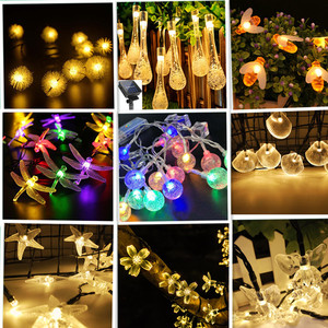 Guirnalda de <span class=keywords><strong>luces</strong></span> solares para exteriores, impermeables, decoraciones navideñas, cortina, lámpara de seta, decoración de jardín y <span class=keywords><strong>Cascada</strong></span> - Product Image 3