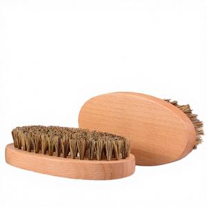Vente en gros de brosses à raser en bois de hêtre écologiques avec logo personnalisé, poils naturels, entièrement naturelles, pour le soin masculin - Product Image 3