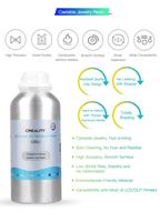 Resin UV Creality Jewelry Cast 500g Hijau, Resin Fotopolimer untuk Pengecoran Tanpa Kehilangan Bahan (Loss-Free) dengan Tingkat Burnout Tinggi untuk Pengecoran Lilin Hilang (Lost Wax Casting) Perhiasan