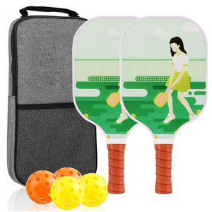 Ensemble de raquettes de pickleball avec balles et sac de transport, équipement de sport portable pour le jeu en plein air sur la plage - Product Image 5