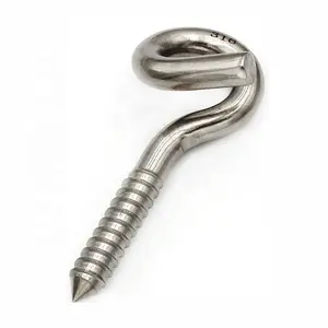 High Quality Stainless Steel 316/304 Swing Hook Screw Heavy Duty Hangers Eye Bolt Screw