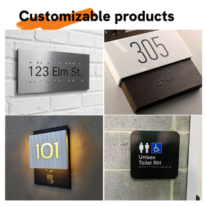 Porta Kelly Braille Plate urto tocco segnaletica luminosa segno acrilico segno di guida bordo alta luce speciale Logo Braille Prompt segno - Product Image 3
