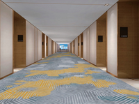 Wand-zu-Wand Hotel-Teppichboden 3,66m Textilrücken Nylon Rutschfest Langzeit-Kooperation Bankettsaal Bodenbelag auf Rolle