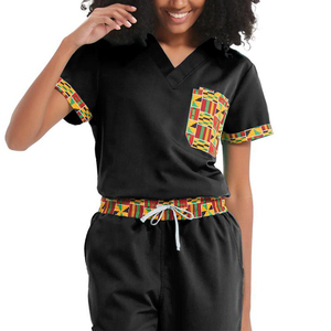 ชุดกำไลข้อเท้าขัดผมสำหรับผู้หญิงเครื่องแบบแพทย์พ<span class=keywords><strong>ย</strong></span>าบาลชุดเครื่องแบบโรงพยาบาลดีไซน์ผ้าขี้ผึ้งแอฟริ<span class=keywords><strong>ก</strong></span>า - Product Image 6