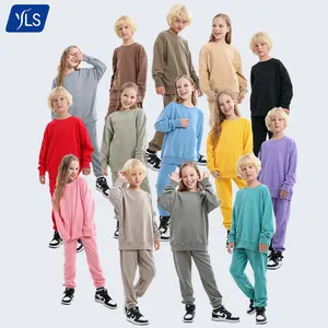 YLS-Conjunto de chándal personalizado para niños, chándal cálido de alta calidad, 320Gsm, venta al por mayor, 2022