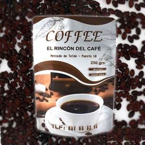 מותאם אישית מודפס שחור צד לעיטור לעמוד כיס ziplock רוכסן שטוח בלוק תחתון קפה אריזת שקיות - Product Image 6