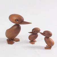 Décoration nordique en bois massif canard en bois décoration de la maison artisanat jouets en bois cadeaux marionnettes rurales américaines ornements