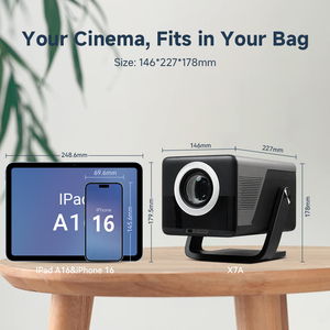 Projecteur intelligent portable Android 13 avec écran de reconnaissance automatique LED 2K, 750 lumens, haut-parleurs intégrés pour la diffusion de films - Product Image 6