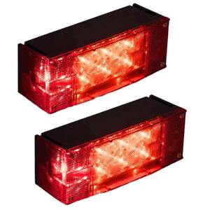 Kit d'éclairage <span class=keywords><strong>de</strong></span> <span class=keywords><strong>remorque</strong></span> <span class=keywords><strong>rectangulaire</strong></span> submersible à profil bas 12V LED rouge nouveau pour bateau <span class=keywords><strong>remorque</strong></span> camion - Product Image 5