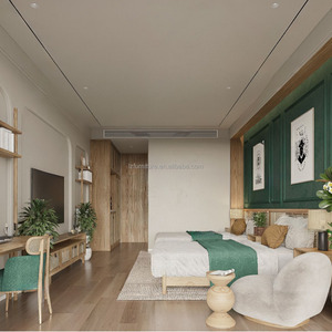 Lit d'hôtel moderne personnalisé avec tête de lit capitonnée, lit Queen/King, table de chevet et banc pour chambre d'hôtes 3 étoiles - Fournisseur de lits pour l'hôtellerie - Product Image 6
