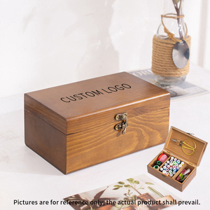 Caja <span class=keywords><strong>de</strong></span> Herramientas <span class=keywords><strong>de</strong></span> Costura <span class=keywords><strong>de</strong></span> Madera <span class=keywords><strong>de</strong></span> Pino Vintage, Juego <span class=keywords><strong>de</strong></span> Cestas <span class=keywords><strong>de</strong></span> Costura Portátiles <span class=keywords><strong>de</strong></span> Arte Popular, Técnica Pintada, Ecológica, para el Hogar - Product Image 4