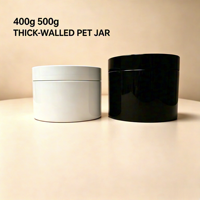 Pot cosmétique en PETG à paroi épaisse avec bouchon à vis, 500g 16oz, pour crème visage, lotion, logo personnalisé, faible MOQ
