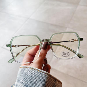 Nouvelle monture de lunettes anti-lumière bleue TR90 pour femmes, monture géométrique complète, verres PC, protection anti-UV O2 30106 - Product Image 5