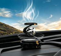 Diffuseur de parfum solaire rotatif pour voiture, désodorisant automobile à double anneau suspendu, diffuseur d'huile solide pour voiture