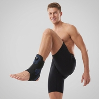 Attelle de cheville stabilisatrice avec système de fermeture à molette, en Spandex et Nylon, protection de base pour les modes de vie actifs - Conception respirante unisexe