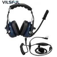 Headset Blue General Aviation Headset Noise Cancelling Pilot Aviation Headset For Walkie Talkie