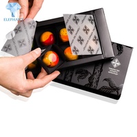 Caja de Embalaje Personalizada con Cajón Deslizante Negro para Sushi, Postres, Galletas, Chocolate y Alimentos