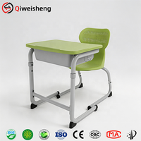 Meubles de classe standard pour enfants, table d'étude individuelle réglable, ensemble bureau et chaise pour élèves du primaire