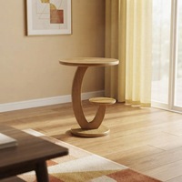 Table d'appoint en bois minimaliste moderne de haute qualité DISHI, table basse en bois massif pour salon et chambre à coucher