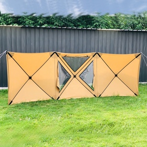 Quatre saisons Camping en plein air coupe-vent abri plage pique-nique pliable coupe-vent coupe-vent pare-vent - Product Image 3