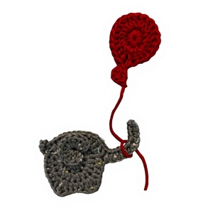 Kit de Materiales para Tarjetas de Felicitación de Crochet - Regalo Festivo DIY para Bodas y Cumpleaños, Incluye Papel Kraft, <span class=keywords><strong>Elefante</strong></span> Pequeño con Globo - Product Image 1