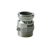 Raccord rapide mâle en alliage d'aluminium de type F 200, 1,6 MPa, résistant aux acides et aux alcalis, pour tuyau d'agriculture, de chantier naval et de quai
