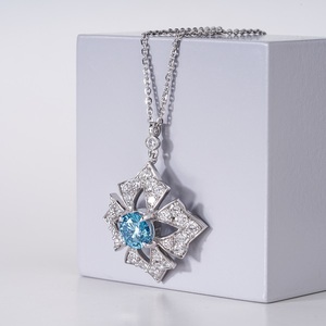 Elegant Lab Grown Diamond <b>Pendant</b> Necklace in 14K <b>Solid</b> <b>Gold</b> for Women Fine Jewelry with Sparkling Diamond and Classic Design - Product Image 2