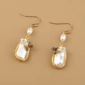 Multi Designs handgemachte Ohrring Imitation Perle Blumen ohrringe Lange Quaste Schmetterling Ohrringe für Frauen