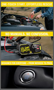 Портативное пусковое устройство (джамп-стартер) 12В 2200А для мотоциклов и автомобилей, 10000мАч, 620CCA, с LED-фонарем и USB, до 25 циклов запуска - Product Image 4