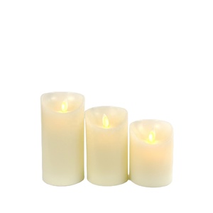 Vela de Cera Real con Llama Móvil, Vela de Pilar sin Llama, Funciona con Pilas, con Temporizador - Product Image 1