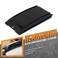 Extension de panneau de tableau de bord inférieur en plastique ABS noir/chromé pour Harley Softail Heritage Custom Standard Fat Boy 2000-2017