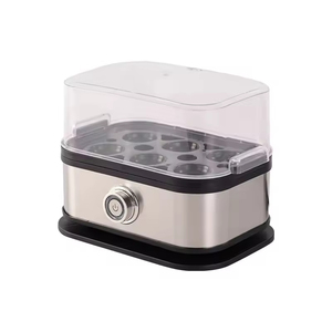 Vaporera Eléctrica Portátil Automática de 400w con Carcasa de Acero Inoxidable, Mini Vaporera para Alimentos, Máquina para Desayunos, Cocedor de Huevos para Uso Doméstico - Product Image 1