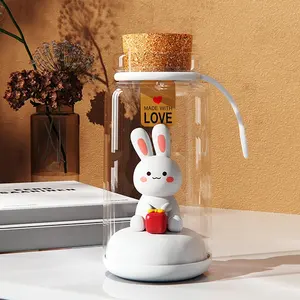 Cute Gift Decorative Drift Bottle Night Light Silicone Rabbit Light USB Rechargeable Bottle LED Light For Kids Gifts